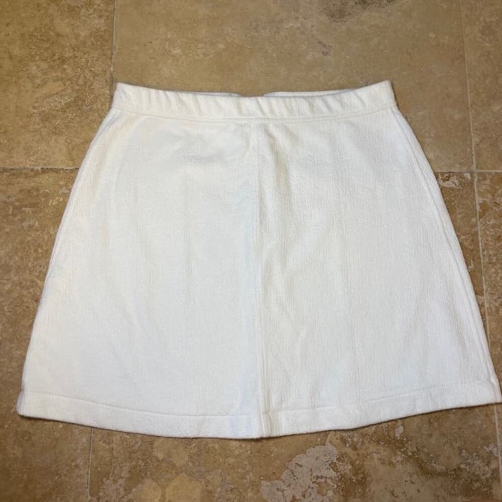 Abercrombie & Fitch White Mini Skirt Sz Medium Cotton TennisCore, Y2K, Classic